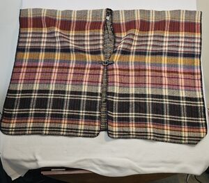 Mark Newyork Colorful Plaid Buckle In The Chest Cape Poncho One Size
